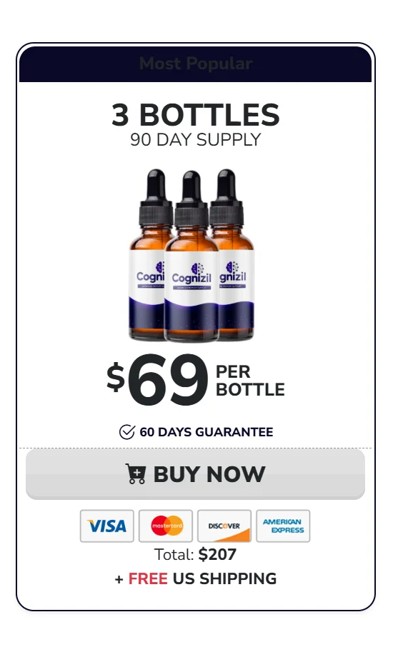 Cognizil™ 3 bottles pricing